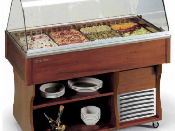 Vetrina calda Isola Mservice 6 Bain - Marie